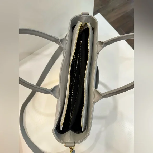 Stella Bianca Blue Gray Genuine leather woven bag | Satchel style | Crossbody - Picture 6 of 16